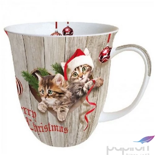 Bögre porcelán Ambiante Curious Kittens 4dl porcelánbögre
