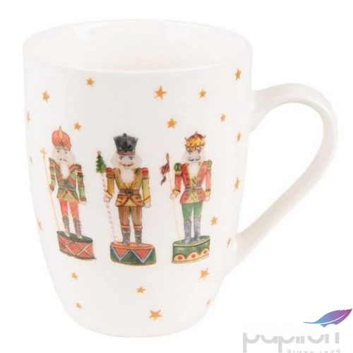 Bögre Porcelán karácsonyi diótörős 12x8x10cm/300ml,Happy Little Christmas