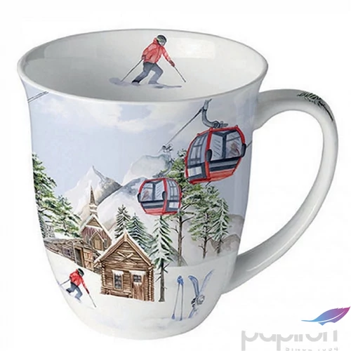 Bögre porcelán Ambiante Ski hut 4dl porcelánbögre