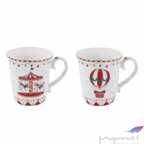 Bögre Porcelán karácsonyi 2,7dl Wonderland Christmas 2db-os dobozban