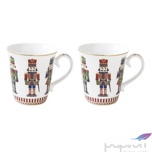 Bögre Porcelán karácsonyi 2,7dl szett Nutcracker 2db-os dobozban