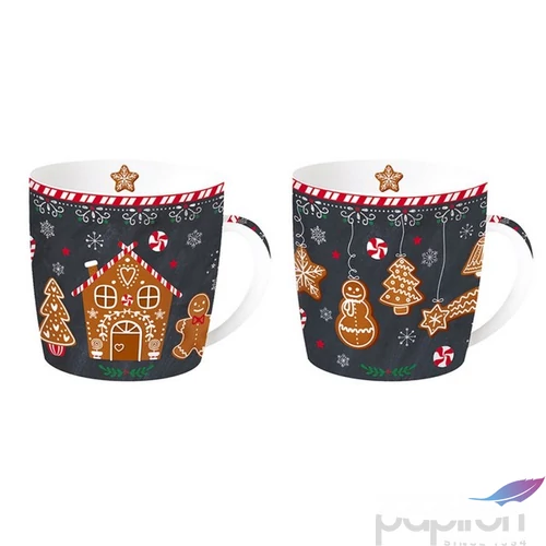 Bögre Porcelán karácsonyi 3,5dl Gingerbread 2db-os dobozban