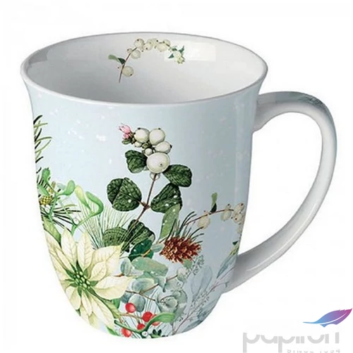 Bögre porcelán Ambiante White poinsettia 4dl porcelánbögre