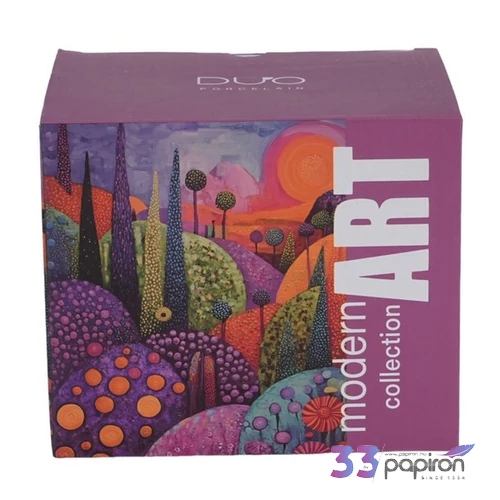 Bögre porcelán MODERN BUBBLY HILLS Díszdobozban