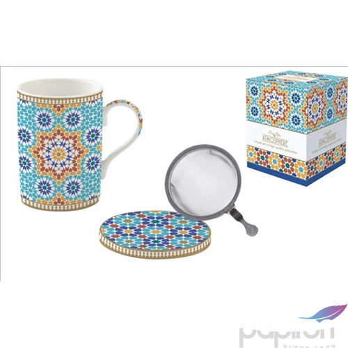 Bögre Porcelán szűrővel 3,5dl tetővel Marrakech, Atmosphere dobozban
