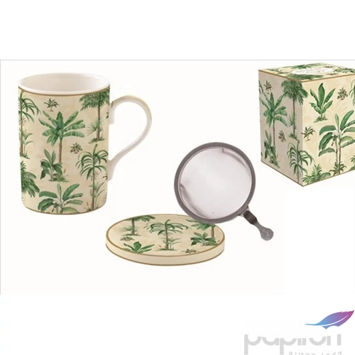Bögre Porcelán szűrővel 3,5dl tetővel Oasis dobozban