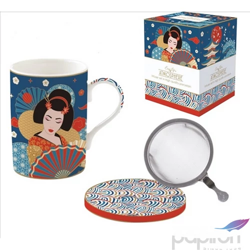 Bögre Porcelán szűrővel 3,5dl tetővel Tokyo, Atmosphere dobozban