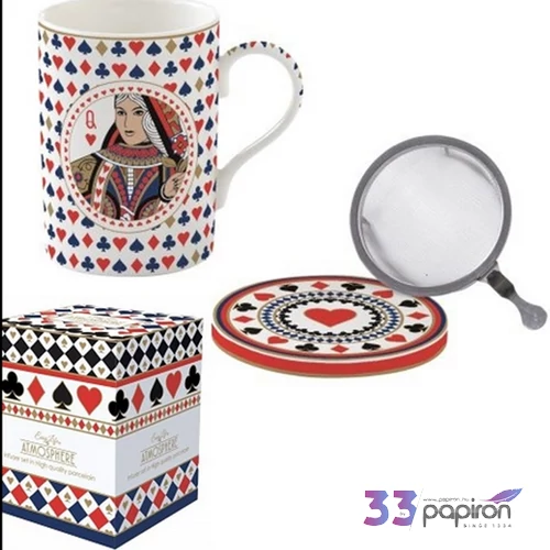 Bögre porcelán 3,5dl Atmosphere Casino Royale dobozban