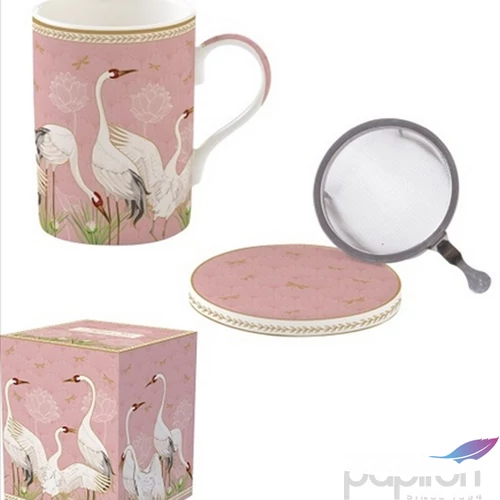 Bögre Porcelán 3,5dl 3,5dl tetővel Dancing Herons dobozban