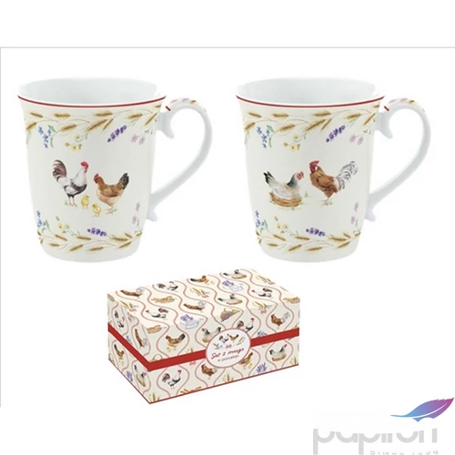 Bögre szett Porcelán 2,7dl Country Life 2db-os dobozban