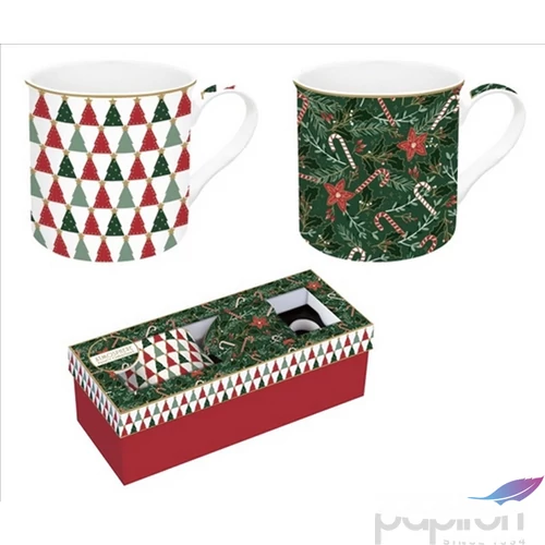 Bögre szett porcelán 3dl Atmosphere, Fancy Christmas 2db-os dobozban