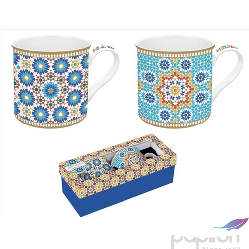 Bögre szett porcelán 3dl Atmosphere, Marrakech 2db-os dobozban