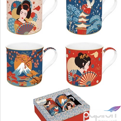 Bögre szett porcelán 3dl Atmosphere, Tokyo 4db-os dobozban