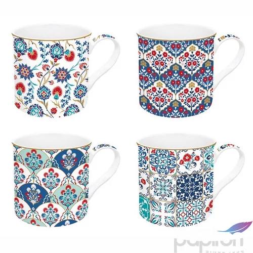 Bögre szett Porcelán 3dl Iznik, Atmosphere 4db-os dobozban