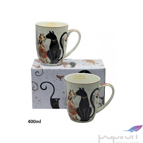 Bögre porcelán 400ml páros, cicás