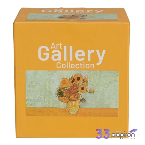 Bögre teafőzővel porcelán SUNFLOWERS inspired by Van Gogh Díszdobozban
