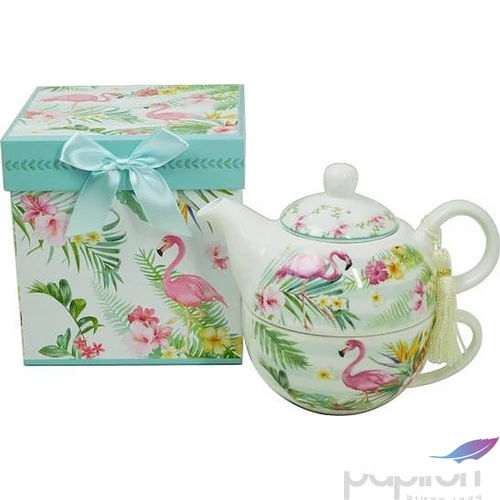 Bögre teáskannával Porcelán szett díszdobozban teáskanna +csésze