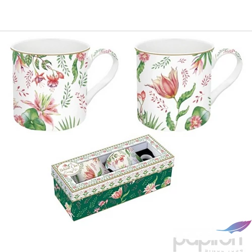 Bögreszett Porcelán 3dl Botanic chic 2db-os dobozban