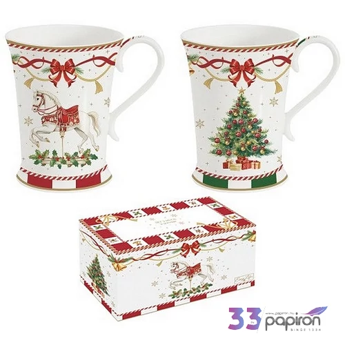 Bögreszett porcelán 3dl Atmosphere, Christmas Tale 2db-os dobozban
