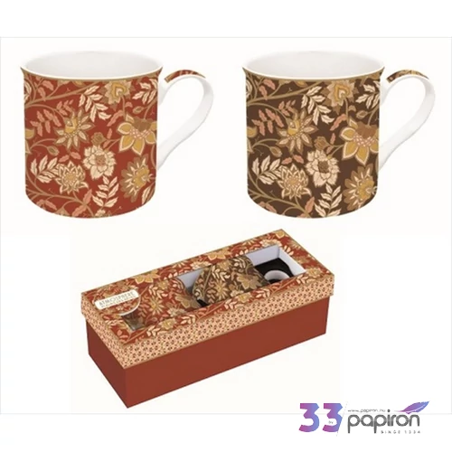 Bögreszett porcelán 3dl Atmosphere, Fleurs Des Reves 2db-os dobozban