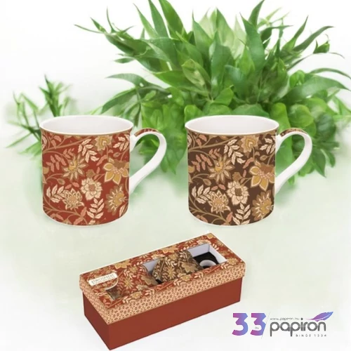 Bögreszett porcelán 3dl Atmosphere, Fleurs Des Reves 2db-os dobozban