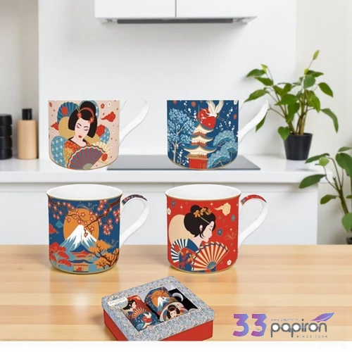 Bögreszett porcelán 3dl Atmosphere, Tokyo 4db-os dobozban