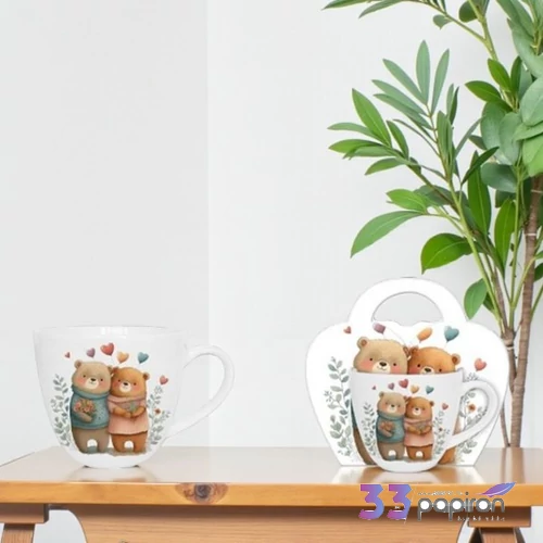 Bögreszett porcelán Bears 2díszcsomagolásban 460ml