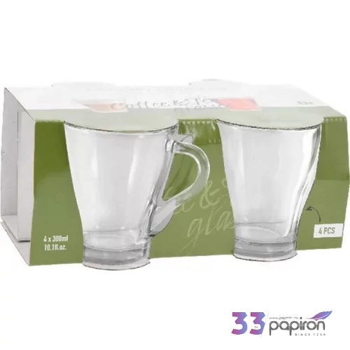 Bögreszett üveg 300ml 4db-os szett