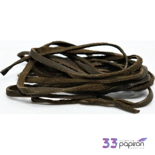 Bőrszál sötétbarna 2 db/csomag, kb. 80 cm