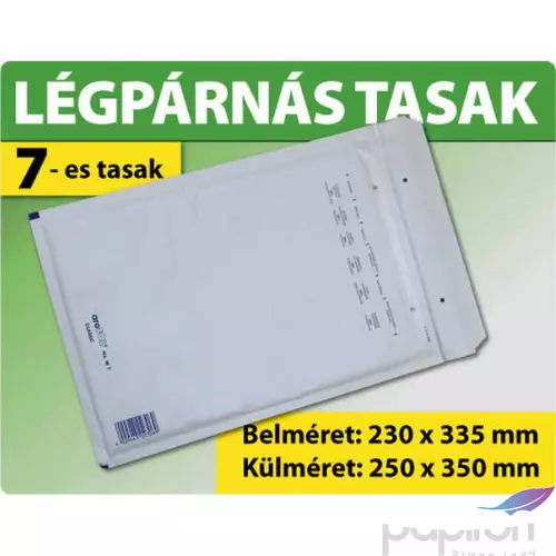 Boríték légpárnás W7/G17 Euro szilikonos 230x335, fehér 100db/doboz