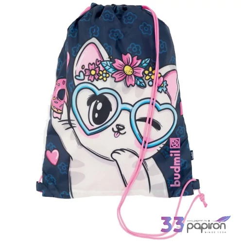 Budmil tornazsák 26' S.Kék-Pink Mintás 32x44cm 10150036/S2