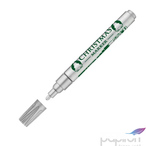 Christmas marker ICO ezüst bliszteres lakkfilc