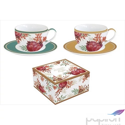 Csésze+alj kávés Porcelán 110ml Autumn Symphony 2db-os dobozban