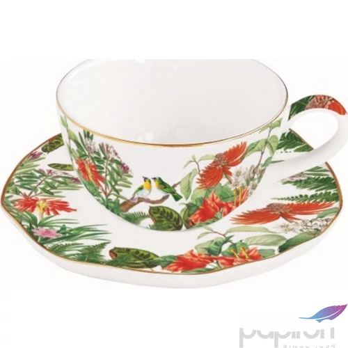 Csésze+alj kávés Porcelán 120ml Exotica dobozban