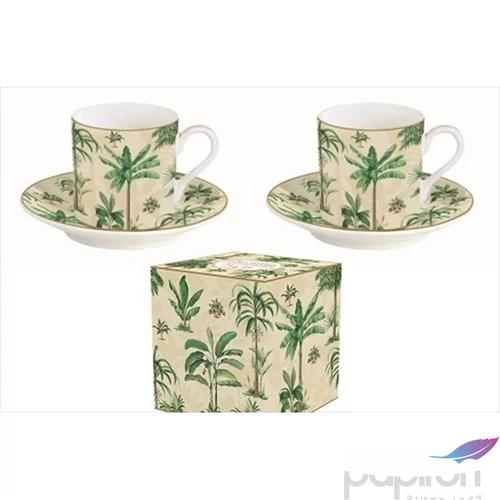 Csésze+alj kávés Porcelán 75ml Oasi 2db-os dobozban