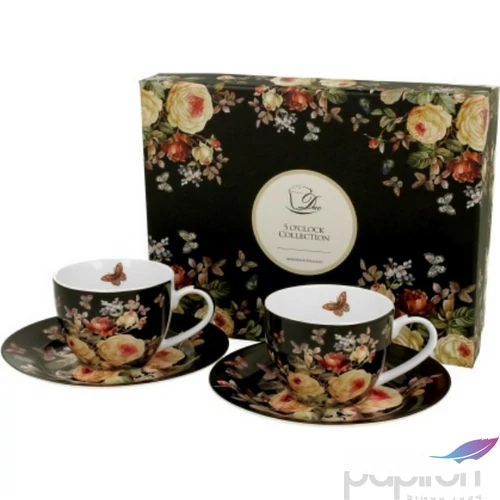Csésze+alj Porcelán 110ml Warda 2db-os dobozban