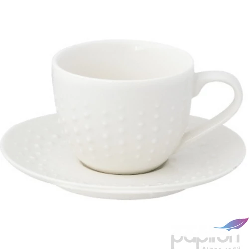 Csésze+alj kávés Porcelán 110ml Drops White