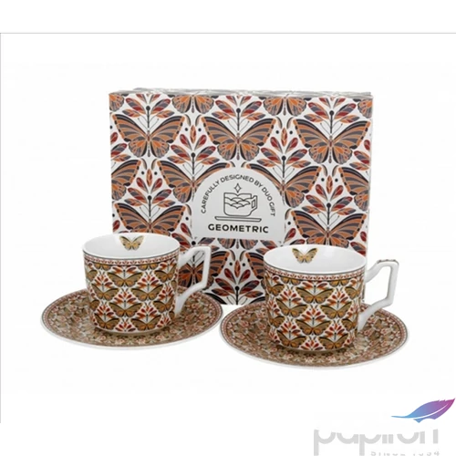 Csésze+alj Porcelán 120ml Papilio 2db-os dobozban