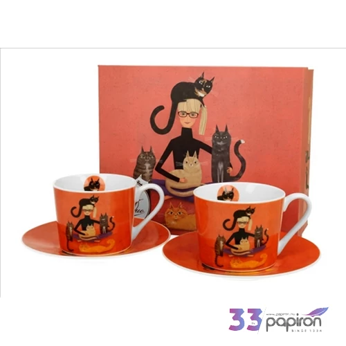 Csésze+alj Porcelán 2,3dl Cindy