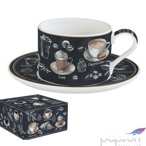 Csésze+alj Porcelán 2,4dl Barista dobozban