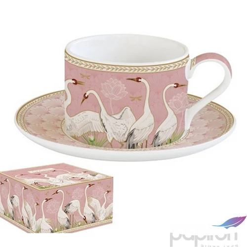 Csésze+alj teás Porcelán 2,4dl Dancing Herons dobozban