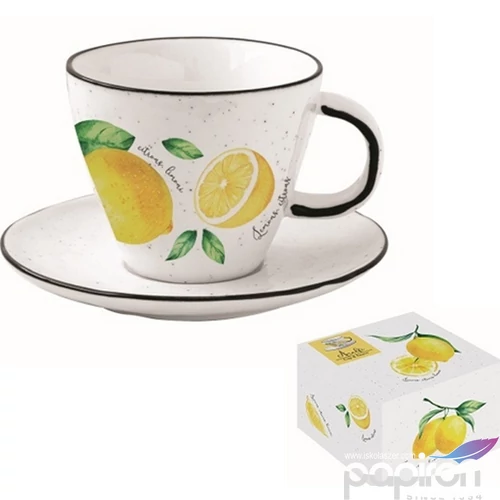 Csésze+alj Porcelán 2,5dl Amalfi dobozban