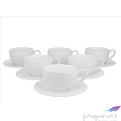 Csésze+alj Porcelán 2,5dl Diamond 6db-os dobozban