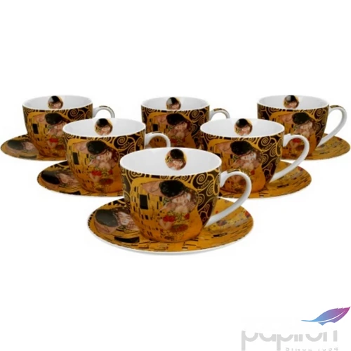 Csésze+alj Porcelán 2,5dl Klimt: The Kiss 6db-os dobozban
