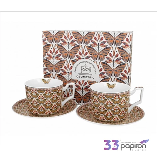 Csésze+alj Porcelán 2,5dl Papilio 2db-os dobozban