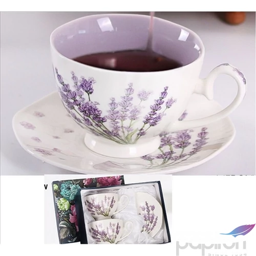 Csésze+alj Porcelán 260ml Secret 2db-os dobozban