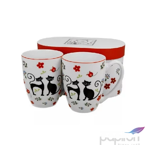 Bögre porcelán 2 személyes, cicás