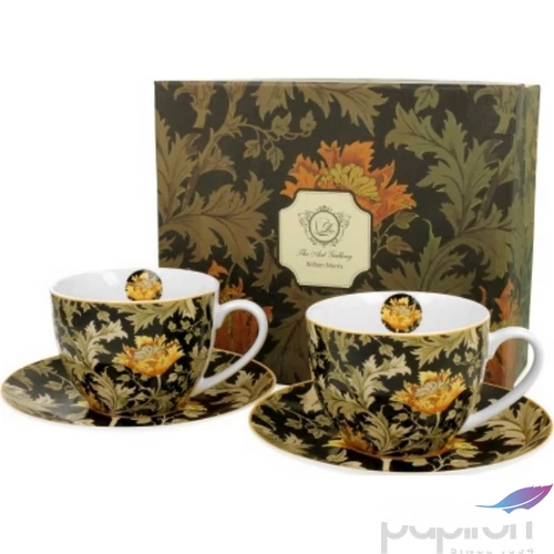 Csésze+alj Porcelán 3dl William Morris:Chrysanthemum 2db-os dobozban