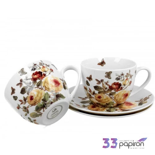 Csésze+alj Porcelán 3dl Zahra 2db-os dobozban
