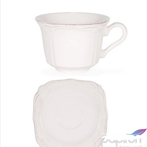 Csésze+alj Porcelán Antikolt natúr 2,5dl Roman